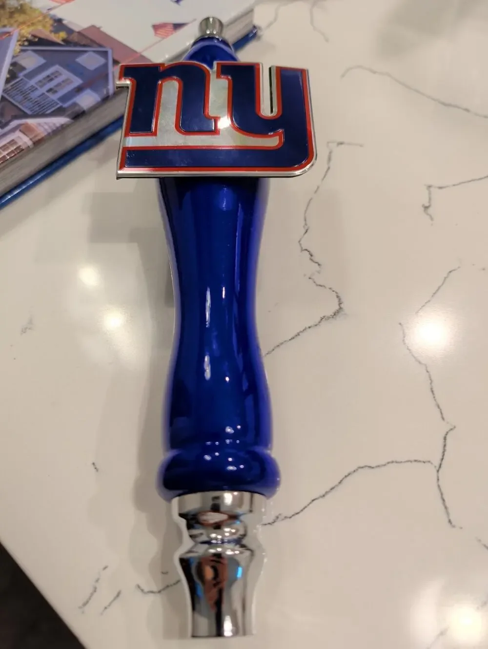 New York Giants Football nfl Emblem & Beer Tap Handle for Kegerator Faucet KIT
